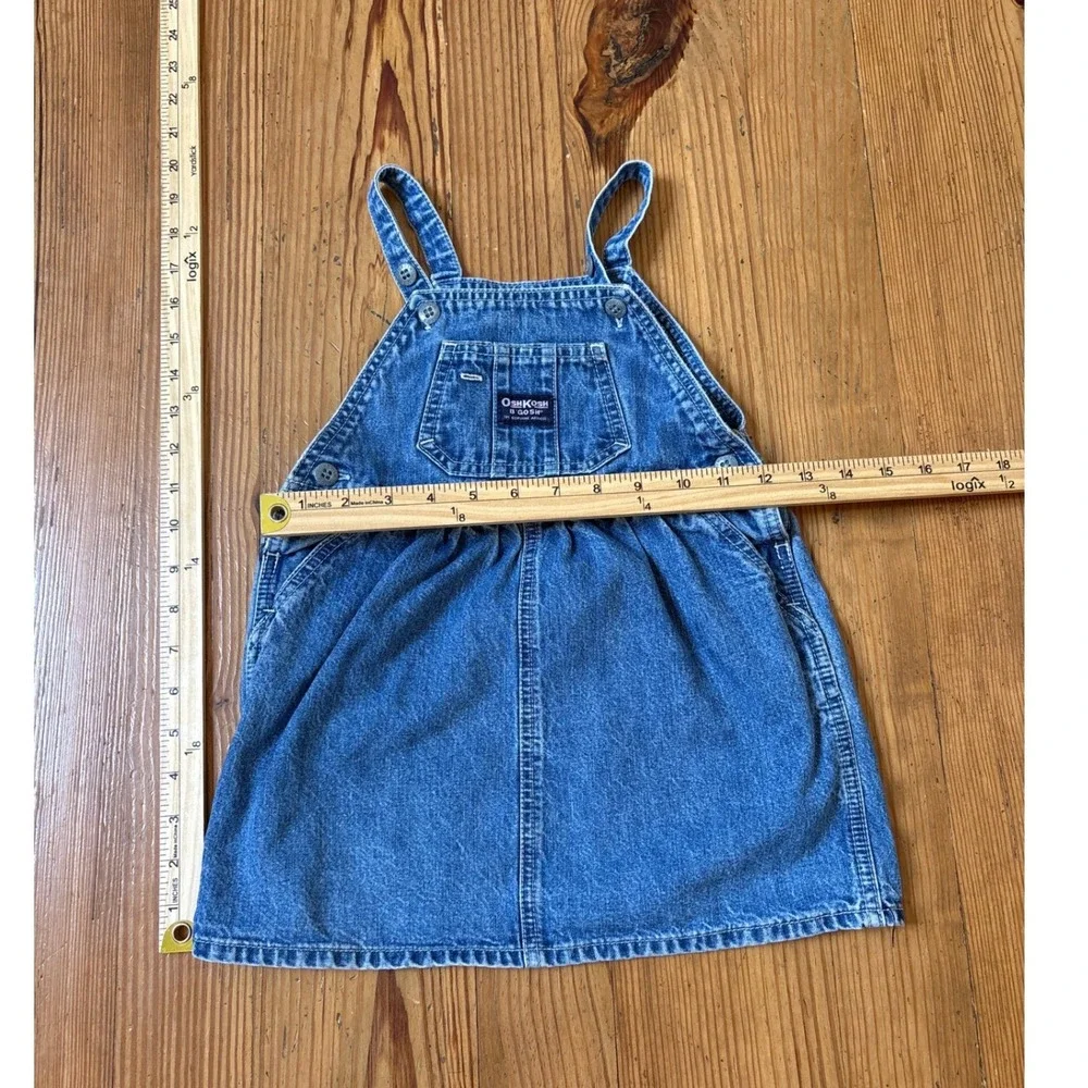 OshKosh‎ B'Gosh Overall Dress Kids Blue Vintage Denim Jumper SIZE 3T